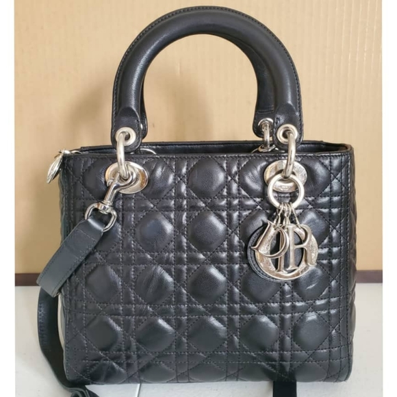 Dior Handbags - CHRISTIAN DIOR Cannage Lady Dior Bag
